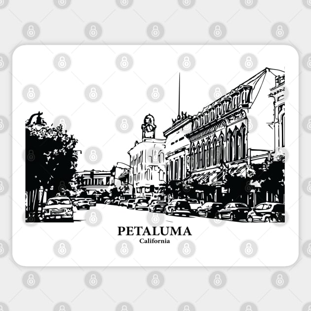 Petaluma - California Sticker by Lakeric